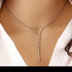 Simple Charm Choker Pendant 18" Necklace